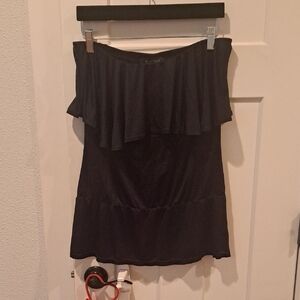 White House Black Market Black Ruffle Off-Shoulder Blouse